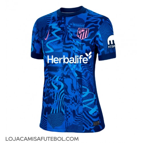 Camisa de Futebol Atletico Madrid Equipamento Alternativo Mulheres 2024-25 Manga Curta